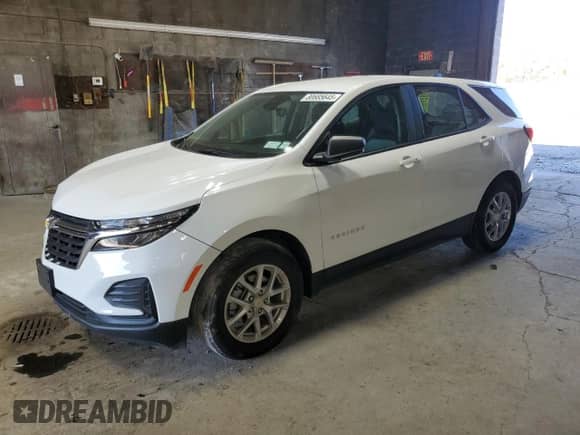 2024 Chevrolet Equinox LS with VIN 3GNAXHEGXRL252544, listed as a Copart auction lot 80685645 with 25,299 mi miles and Salvage title. Bid and sale history available at DreamBid. Image 1.