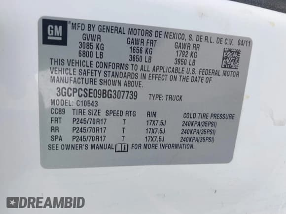 ✅ 2011 Chevrolet Silverado 1500 LT • VIN: 3GCPCSE09BG307739 • Лот: 43544351. Опубликован ранее на IAAI с пробегом 204 198 миль. Бесплатный доступ к архиву аукционных продаж из США и подробный отчёт об истории автомобиля на DreamBid. Изображение 9.