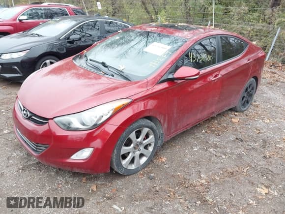 ✅ 2012 Hyundai Elantra GLS • VIN: KMHDH4AE5CU483747 • Lot: 43756900. Listed on IAAI with 180,091 mi. Free auction sales archive from the USA and detailed vehicle history report at DreamBid. Image 2.