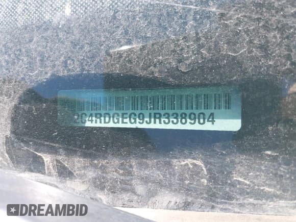 ✅ 2018 Dodge Grand Caravan GT • VIN: 2C4RDGEG9JR338904 • Лот: 43382457. Опубликован ранее на IAAI с пробегом 121 364 миль. Бесплатный доступ к архиву аукционных продаж из США и подробный отчёт об истории автомобиля на DreamBid. Изображение 9.