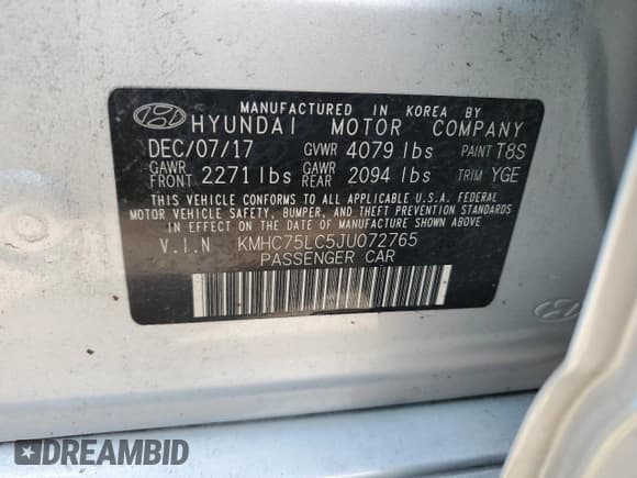 ✅ 2018 Hyundai Ioniq SEL • VIN: KMHC75LC5JU072765 • Lot: 75046054. Wystawiony na Copart z przebiegiem 50 265 mil. Bezpłatny archiwum sprzedaży aukcyjnych z USA i szczegółowy raport historii pojazdu na DreamBid. Zdjęcie 13.