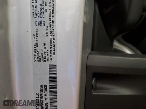 ✅ 2021 Ram ProMaster • VIN: 3C6ERVDG7ME500256 • Lot: 46070215. Wystawiony na Copart z przebiegiem 419 385 mil. Bezpłatny archiwum sprzedaży aukcyjnych z USA i szczegółowy raport historii pojazdu na DreamBid. Zdjęcie 14.