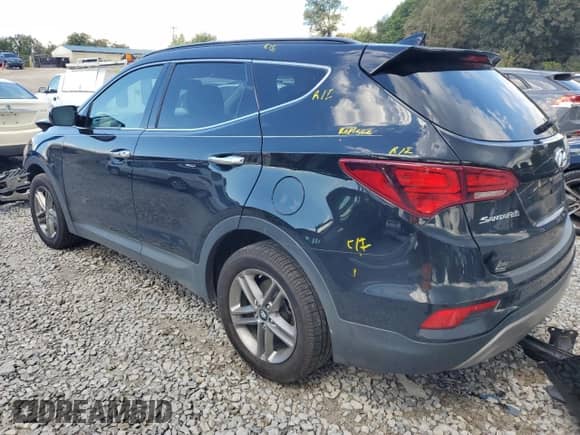 2017 Hyundai Santa Fe 2.4L z VIN 5NMZU3LB2HH041686, wystawiony jako Copart lot #84218665 z przebiegiem 146 906 mil mil oraz Czysty tytuł • Clean title. Historia ofert i sprzedaży dostępna na DreamBid. Obrazek 2.