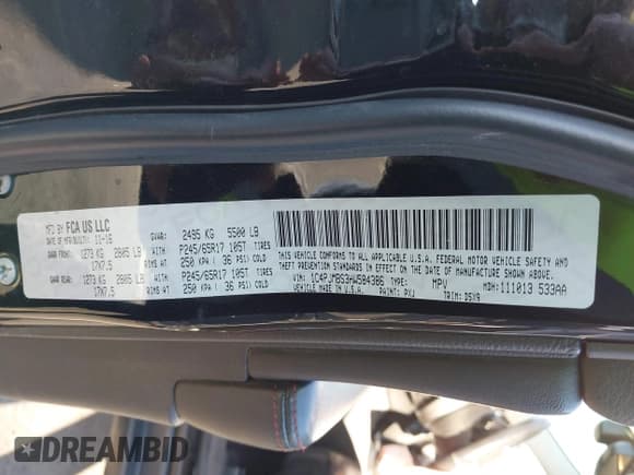 ✅ 2017 Jeep Cherokee Trailhawk • VIN: 1C4PJMBS3HW584386 • Lot: 41347068. Wystawiony na IAAI z przebiegiem 80 598 mil. Bezpłatny archiwum sprzedaży aukcyjnych z USA i szczegółowy raport historii pojazdu na DreamBid. Zdjęcie 9.