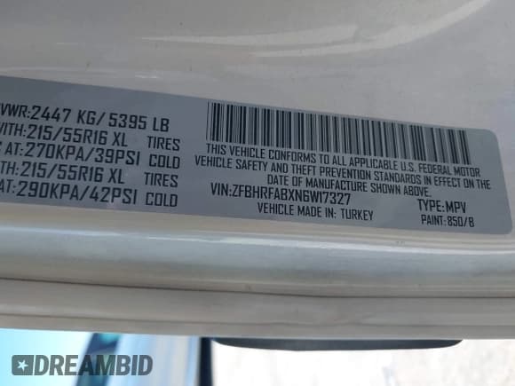 ✅ 2022 Ram ProMaster City Cargo Tradesman • VIN: ZFBHRFABXN6W17327 • Lot: 42653624. Wystawiony na IAAI z przebiegiem 53 966 mil. Bezpłatny archiwum sprzedaży aukcyjnych z USA i szczegółowy raport historii pojazdu na DreamBid. Zdjęcie 9.