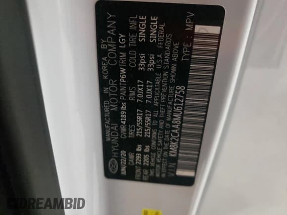 ✅ 2021 Hyundai Kona SEL • VIN: KM8K2CAA8MU612758 • Лот: 67595543. Опубликован ранее на Copart с пробегом 10 848 миль. Бесплатный доступ к архиву аукционных продаж из США и подробный отчёт об истории автомобиля на DreamBid. Изображение 13.