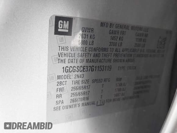✅ 2016 Chevrolet Colorado 2WD LT • VIN: 1GCGSCE37G1153119 • Lot: 43496226. Wystawiony na IAAI z przebiegiem 143 085 mil. Bezpłatny archiwum sprzedaży aukcyjnych z USA i szczegółowy raport historii pojazdu na DreamBid. Zdjęcie 9.