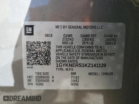 ✅ 2019 Cadillac XT5 Premium Luxury FWD • VIN: 1GYKNERS1KZ141129 • Lot: 64636845. Wystawiony na Copart z przebiegiem 65 930 mil. Bezpłatny archiwum sprzedaży aukcyjnych z USA i szczegółowy raport historii pojazdu na DreamBid. Zdjęcie 14.