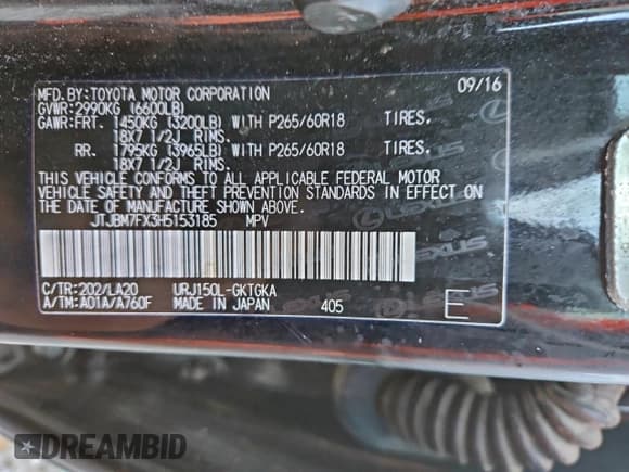 ✅ 2017 Lexus GX 460 • VIN: JTJBM7FX3H5153185 • Lot: 91475765. Wystawiony na Copart z przebiegiem 101 358 mil. Bezpłatny archiwum sprzedaży aukcyjnych z USA i szczegółowy raport historii pojazdu na DreamBid. Zdjęcie 14.