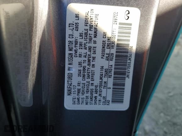 ✅ 2018 Infiniti Q60 Sport • VIN: JN1EV7EK6JM341104 • Лот: 82397074. Опубликован ранее на Copart с пробегом 53 666 миль. Бесплатный доступ к архиву аукционных продаж из США и подробный отчёт об истории автомобиля на DreamBid. Изображение 12.