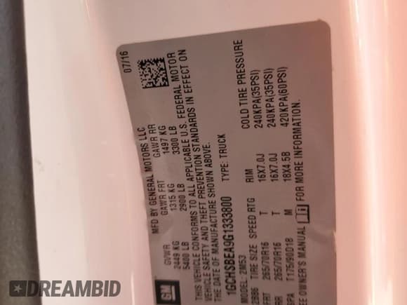 ✅ 2016 Chevrolet Colorado 2WD WT • VIN: 1GCHSBEA9G1333800 • Лот: 76446344. Опубликован ранее на Copart с пробегом Не указан. Бесплатный доступ к архиву аукционных продаж из США и подробный отчёт об истории автомобиля на DreamBid. Изображение 13.