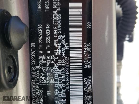 ✅ 2015 Lexus NX 300h • VIN: JTJBJRBZ1F2017583 • Lot: 89800075. Listed on Copart with 59,255 mi. Free auction sales archive from the USA and detailed vehicle history report at DreamBid. Image 13.