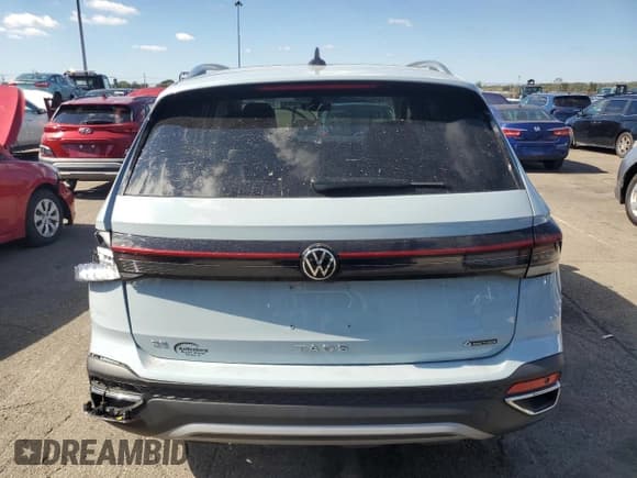 ✅ 2025 Volkswagen Taos SE • VIN: 3VVVC7B29SM050109 • Лот: 86635845. Опубликован ранее на Copart с пробегом 3 394 миль. Бесплатный доступ к архиву аукционных продаж из США и подробный отчёт об истории автомобиля на DreamBid. Изображение 6.