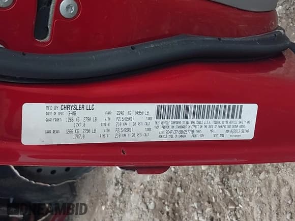 ✅ 2008 Dodge Magnum SXT • VIN: 2D4FV37V98H257778 • Lot: 43780224. Listed on IAAI with 256,804 mi. Free auction sales archive from the USA and detailed vehicle history report at DreamBid. Image 9.