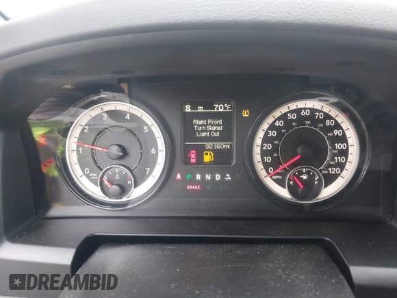 2019 Ram 1500 Big Horn with VIN 1C6RR6TT5KS722049, listed as a IAAI auction lot 43391541 with 92,160 mi miles and . Bid and sale history available at DreamBid. Image 7.