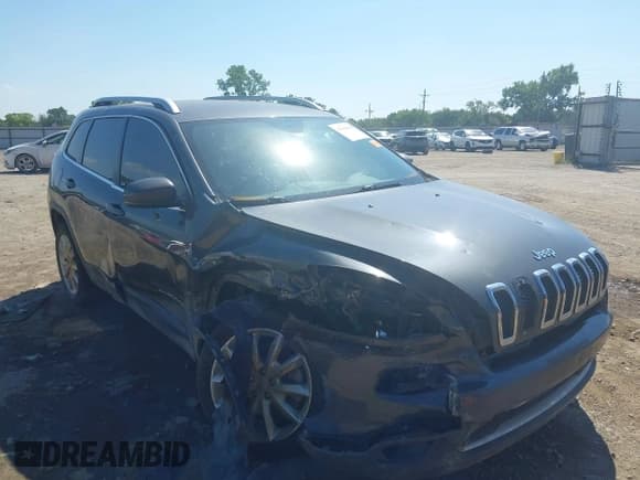 ✅ 2016 Jeep Cherokee Limited • VIN: 1C4PJLDBXGW158474 • Lot: 43050826. Listed on IAAI with 148,242 mi. Free auction sales archive from the USA and detailed vehicle history report at DreamBid. Image 1.