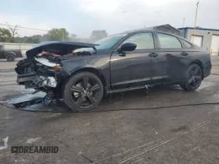 2025 Honda Accord Sport-L with VIN 1HGCY2F76SA029071, listed as a Copart auction lot 81096055 with 5,806 mi miles and Salvage title. Bid and sale history available at DreamBid. Image 1.