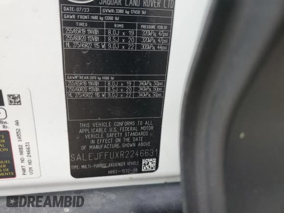 ✅ 2024 Land Rover Defender S • VIN: SALEJFFUXR2246631 • Lot: 44468045. Wystawiony na Copart z przebiegiem 25 295 mil. Bezpłatny archiwum sprzedaży aukcyjnych z USA i szczegółowy raport historii pojazdu na DreamBid. Zdjęcie 14.