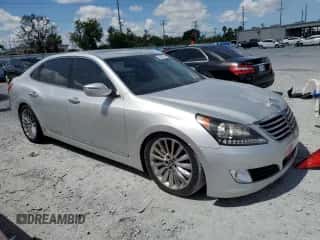 2014 Hyundai Equus Signature with VIN KMHGH4JH6EU080239, listed as a Copart auction lot 66690005 with 77,094 mi miles and Salvage title. Bid and sale history available at DreamBid. Image 4.