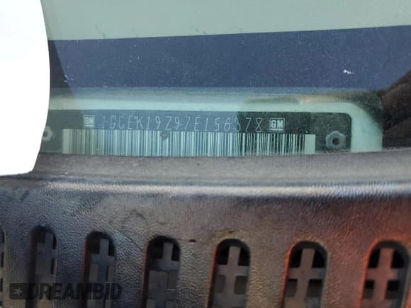 ✅ 2007 Chevrolet Silverado 1500 Work Truck • VIN: 1GCEK19Z97E156378 • Lot: 71096424. Listed on Copart with 179,685 mi. Free auction sales archive from the USA and detailed vehicle history report at DreamBid. Image 12.