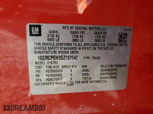 ✅ 2016 Chevrolet Silverado 1500 Custom • VIN: 1GCRCPEH3GZ197547 • Лот: 88867325. Опубликован ранее на Copart с пробегом 81 049 миль. Бесплатный доступ к архиву аукционных продаж из США и подробный отчёт об истории автомобиля на DreamBid. Изображение 12.