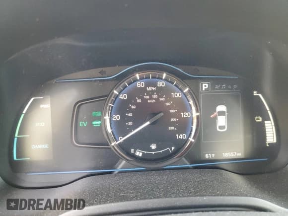 ✅ 2017 Hyundai Ioniq Blue • VIN: KMHC65LC7HU039313 • Lot: 92112495. Listed on Copart with 18,557 mi. Free auction sales archive from the USA and detailed vehicle history report at DreamBid. Image 9.