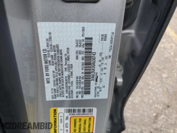 ✅ 2016 Lincoln MKZ • VIN: 3LN6L2GK2GR630743 • Лот: 70756945. Опубликован ранее на Copart с пробегом 69 506 миль. Бесплатный доступ к архиву аукционных продаж из США и подробный отчёт об истории автомобиля на DreamBid. Изображение 12.