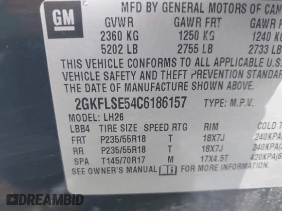 ✅ 2012 GMC Terrain SLE-2 • VIN: 2GKFLSE54C6186157 • Lot: 42524501. Wystawiony na IAAI z przebiegiem 195 698 mil. Bezpłatny archiwum sprzedaży aukcyjnych z USA i szczegółowy raport historii pojazdu na DreamBid. Zdjęcie 9.