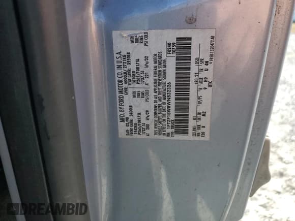 ✅ 1998 Ford F-150 • VIN: 1FTZF18W8WNB32326 • Лот: 91026795. Опубликован ранее на Copart с пробегом 211 073 миль. Бесплатный доступ к архиву аукционных продаж из США и подробный отчёт об истории автомобиля на DreamBid. Изображение 12.