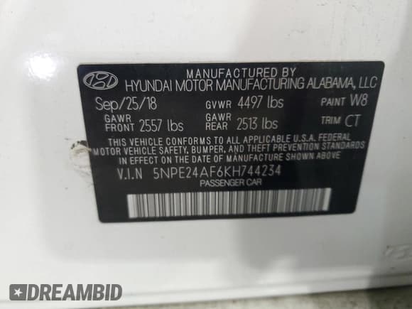 ✅ 2019 Hyundai Sonata SE • VIN: 5NPE24AF6KH744234 • Лот: 70548275. Опубликован ранее на Copart с пробегом 48 108 миль. Бесплатный доступ к архиву аукционных продаж из США и подробный отчёт об истории автомобиля на DreamBid. Изображение 12.