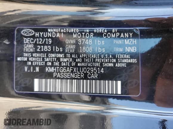 2020 Hyundai Veloster 2.0 с VIN KMHTG6AFXLU029514, выставлен на аукционе Copart как лот 47454025 с пробегом 56 570 миль миль и Списание • Salvage title. История ставок и продаж доступна на DreamBid. Изображение 12.