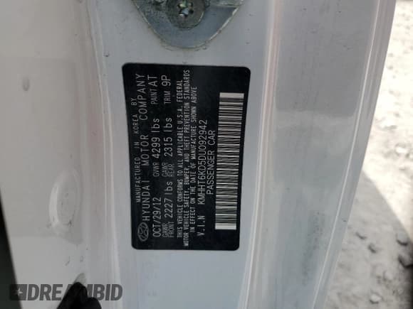 ✅ 2013 Hyundai Genesis Coupe 2.0T • VIN: KMHHT6KD5DU092942 • Лот: 58013815. Опубликован ранее на Copart с пробегом 155 244 миль. Бесплатный доступ к архиву аукционных продаж из США и подробный отчёт об истории автомобиля на DreamBid. Изображение 15.