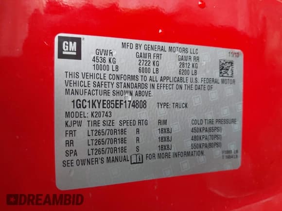 ✅ 2014 Chevrolet Silverado 2500HD LTZ • VIN: 1GC1KYE85EF174808 • Лот: 42471174. Опубликован ранее на IAAI с пробегом 234 345 миль. Бесплатный доступ к архиву аукционных продаж из США и подробный отчёт об истории автомобиля на DreamBid. Изображение 9.