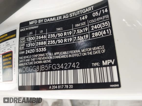✅ 2015 Mercedes-Benz GLK 350 • VIN: WDCGG8JB5FG342742 • Lot: 42851201. Wystawiony na IAAI z przebiegiem 94 740 mil. Bezpłatny archiwum sprzedaży aukcyjnych z USA i szczegółowy raport historii pojazdu na DreamBid. Zdjęcie 9.
