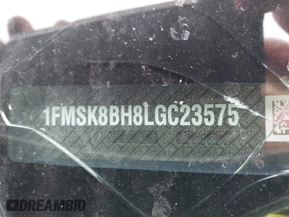 ✅ 2020 Ford Explorer • VIN: 1FMSK8BH8LGC23575 • Lot: 41944018. Listed on IAAI with 107,427 mi. Free auction sales archive from the USA and detailed vehicle history report at DreamBid. Image 9.