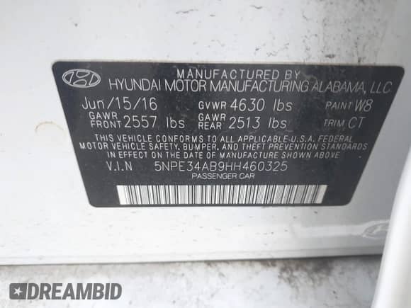 2017 Hyundai Sonata Sport с VIN 5NPE34AB9HH460325, выставлен на аукционе IAAI как лот 41999870 с пробегом 24 275 миль миль и . История ставок и продаж доступна на DreamBid. Изображение 9.