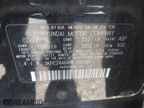 ✅ 2022 Hyundai Accent SE • VIN: 3KPC24A64NE166909 • Лот: 41398723. Опубликован ранее на IAAI с пробегом 43 718 миль. Бесплатный доступ к архиву аукционных продаж из США и подробный отчёт об истории автомобиля на DreamBid. Изображение 9.