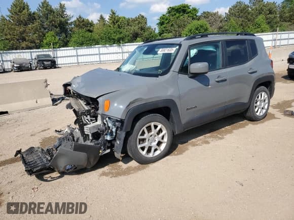 ✅ 2020 Jeep Renegade Latitude • VIN: ZACNJABB9LPL16788 • Lot: 56921635. Wystawiony na Copart z przebiegiem 56 708 mil. Bezpłatny archiwum sprzedaży aukcyjnych z USA i szczegółowy raport historii pojazdu na DreamBid. Zdjęcie 1.