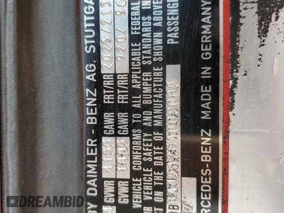 ✅ 1984 Mercedes-Benz 380 SL • VIN: WDBBA45A2EA009085 • Lot: 50728845. Listed on Copart with 191,112 mi. Free auction sales archive from the USA and detailed vehicle history report at DreamBid. Image 12.