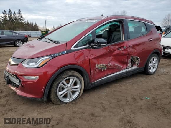 2018 Chevrolet Bolt EV Premier z VIN 1G1FX6S03J4120075, wystawiony jako Copart lot #42000644 z przebiegiem 93 899 mil mil oraz . Historia ofert i sprzedaży dostępna na DreamBid. Obrazek 1.