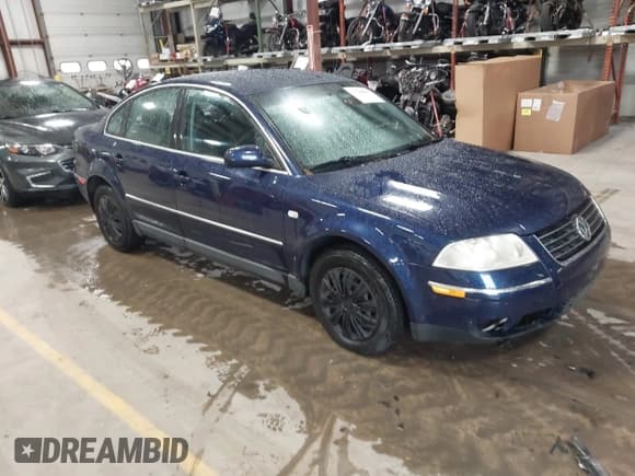 ✅ 2003 Volkswagen Passat GL • VIN: WVWMD63B13P059706 • Lot: 43788004. Listed on IAAI with 173,301 mi. Free auction sales archive from the USA and detailed vehicle history report at DreamBid. Image 1.