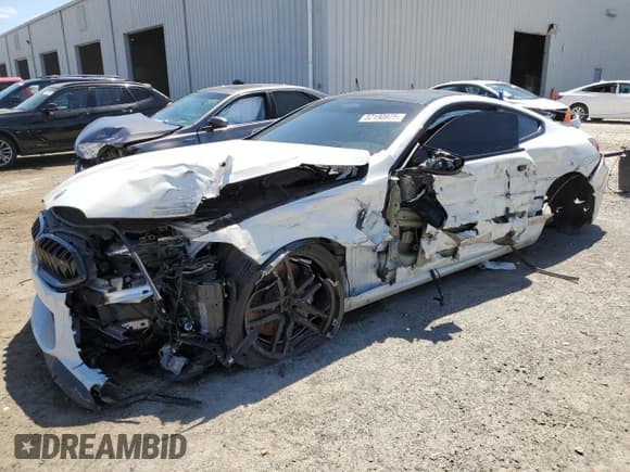 ✅ 2023 BMW M8 Competition • VIN: WBSAE0C04PCL03625 • Лот: 52190975. Опубликован ранее на Copart с пробегом Не указан. Бесплатный доступ к архиву аукционных продаж из США и подробный отчёт об истории автомобиля на DreamBid. Изображение 1.