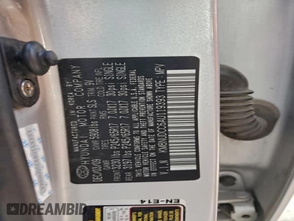 ✅ 2010 Hyundai Veracruz Limited • VIN: KM8NUDCC6AU119393 • Lot: 94300995. Listed on Copart with 219,349 mi. Free auction sales archive from the USA and detailed vehicle history report at DreamBid. Image 13.