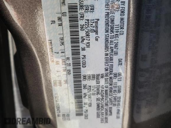 ✅ 2013 Ford C-Max SEL • VIN: 1FADP5CU9DL551353 • Lot: 92097545. Wystawiony na Copart z przebiegiem 110 380 mil. Bezpłatny archiwum sprzedaży aukcyjnych z USA i szczegółowy raport historii pojazdu na DreamBid. Zdjęcie 14.