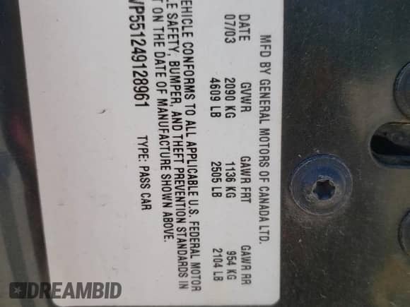 2004 Chevrolet Impala SS Supercharged z VIN 2G1WP551249128961, wystawiony jako Copart lot #54955605 z przebiegiem 170 101 mil mil oraz Szkoda całkowita • Salvage title. Historia ofert i sprzedaży dostępna na DreamBid. Obrazek 12.