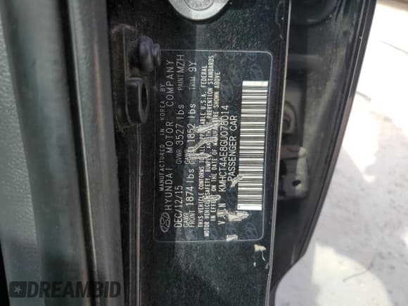 ✅ 2016 Hyundai Accent SE • VIN: KMHCT4AE8GU078014 • Лот: 81538664. Опубликован ранее на Copart с пробегом 187 290 миль. Бесплатный доступ к архиву аукционных продаж из США и подробный отчёт об истории автомобиля на DreamBid. Изображение 12.