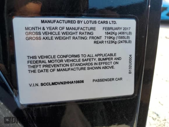 ✅ 2017 Lotus Evora • VIN: SCCLMDVN2HHA10606 • Лот: 73696794. Опубликован ранее на Copart с пробегом 13 424 миль. Бесплатный доступ к архиву аукционных продаж из США и подробный отчёт об истории автомобиля на DreamBid. Изображение 14.