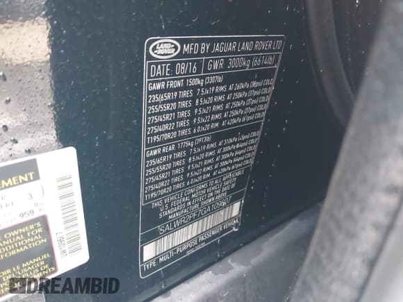 ✅ 2016 Land Rover Range Rover Sport HSE • VIN: SALWR2PF7GA109607 • Lot: 42243610. Wystawiony na IAAI z przebiegiem 125 844 mil. Bezpłatny archiwum sprzedaży aukcyjnych z USA i szczegółowy raport historii pojazdu na DreamBid. Zdjęcie 9.