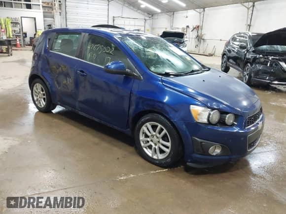 2013 Chevrolet Sonic LT with VIN 1G1JD6SH6D4176685, listed as a IAAI auction lot 42675002 with 179,279 mi miles and . Bid and sale history available at DreamBid. Image 1.