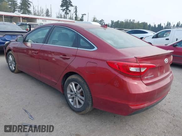 2015 Hyundai Sonata SE with VIN 5NPE24AF5FH038622, listed as a IAAI auction lot 43166994 with 106,119 mi miles and . Bid and sale history available at DreamBid. Image 3.